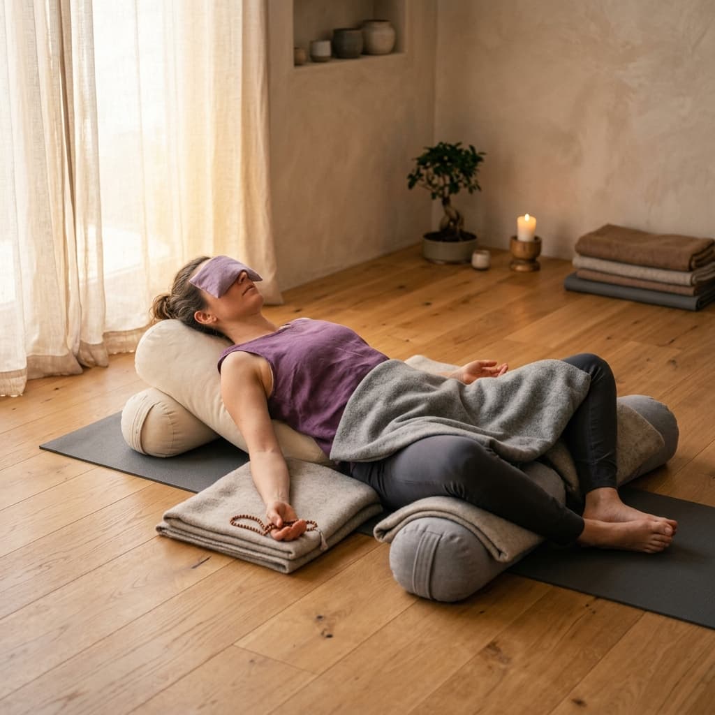 Restorative Yoga class at Magic of Yoga, Vile Parle Mumbai